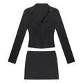 LLROGE Temperament Long-sleeved Shirt Skirt Two-piece Set