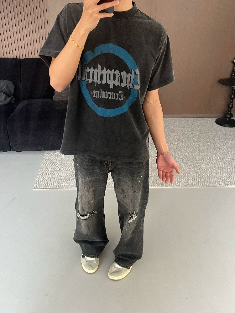 CENSMADE Washed Old Printing Tee
