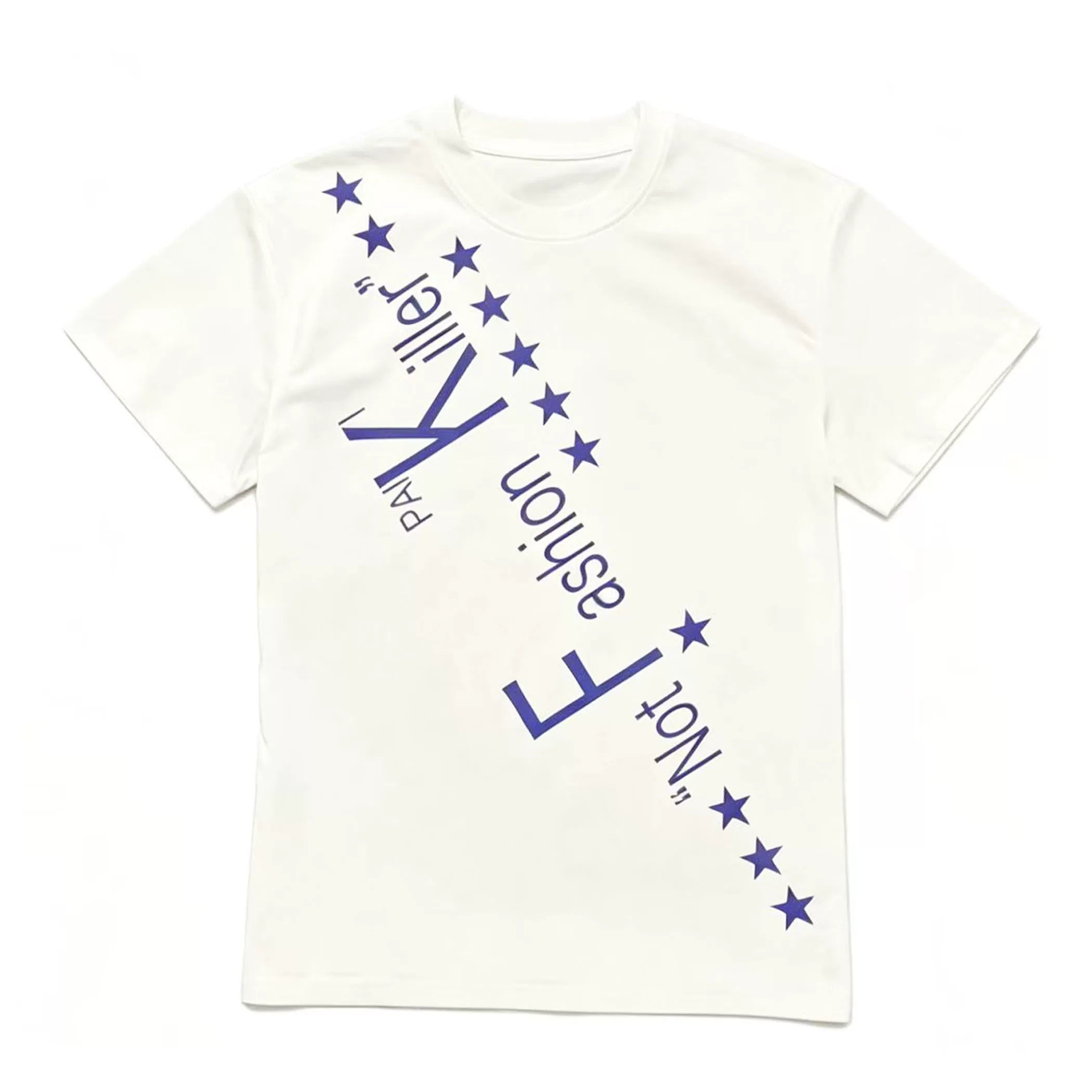 PAIKI English Tagline Front Shoulder Casual Tee