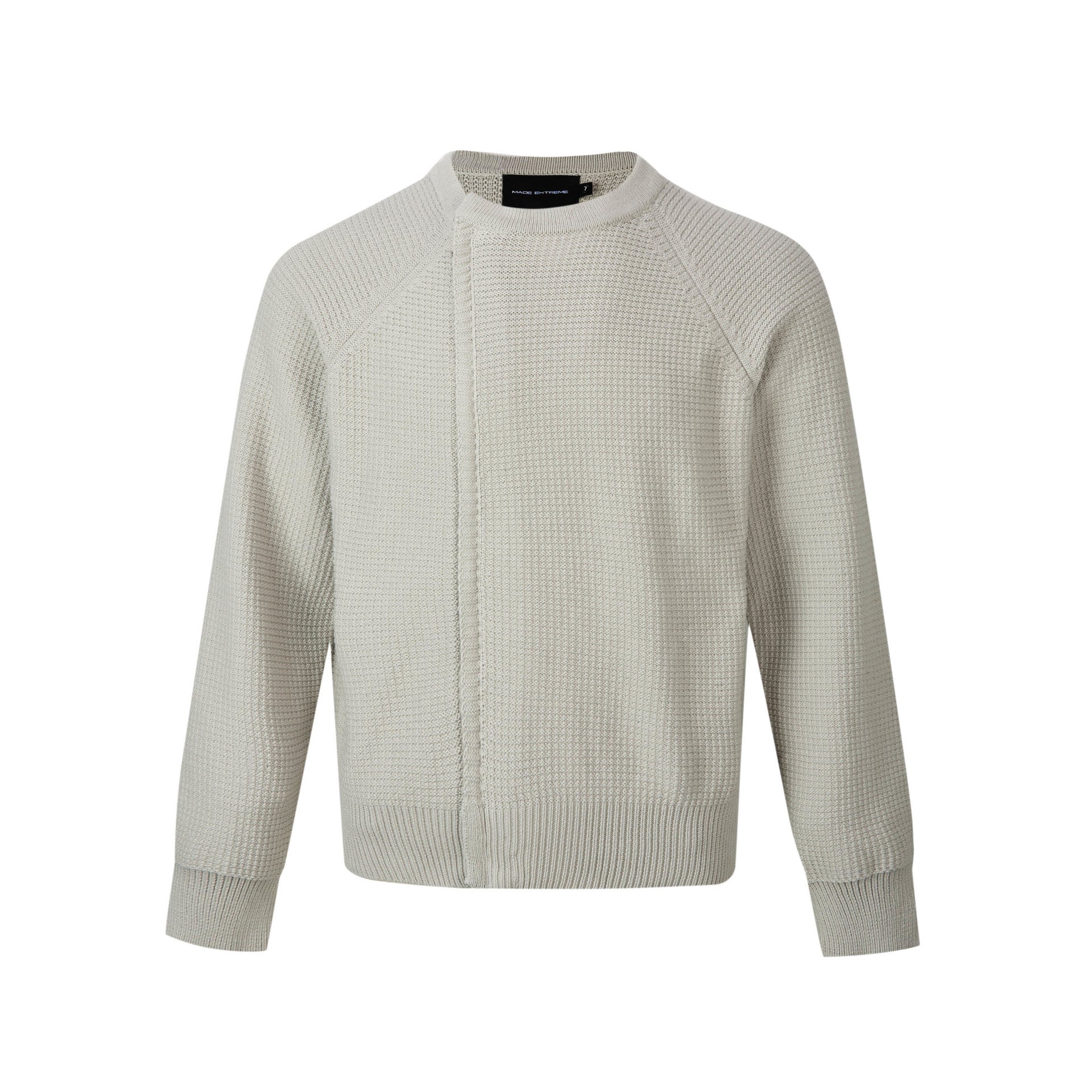 MADEEXTREME Vintage Stitched Irregular Crew Neck Sweater