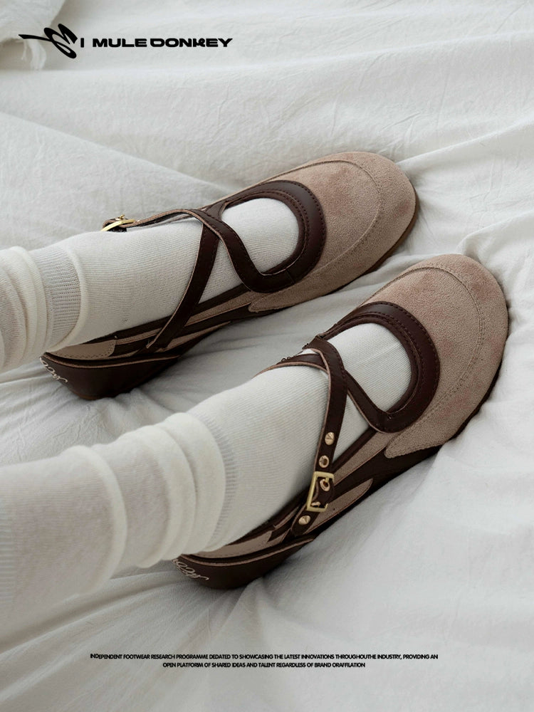 Donkey Hollow Retro Soft-soled Mary Jane Shoes