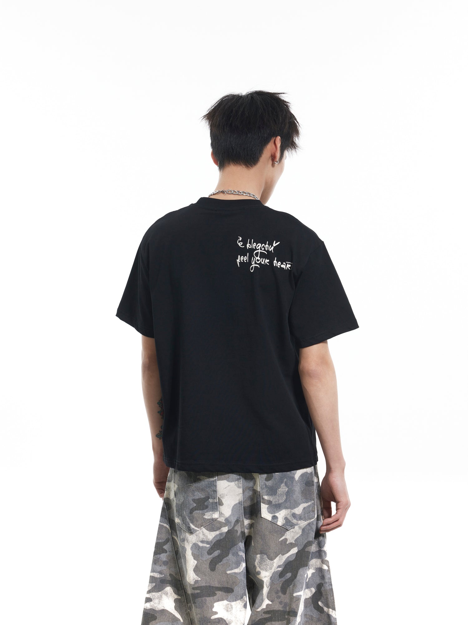 BTSG boxy front shoulder short-sleeved Tee