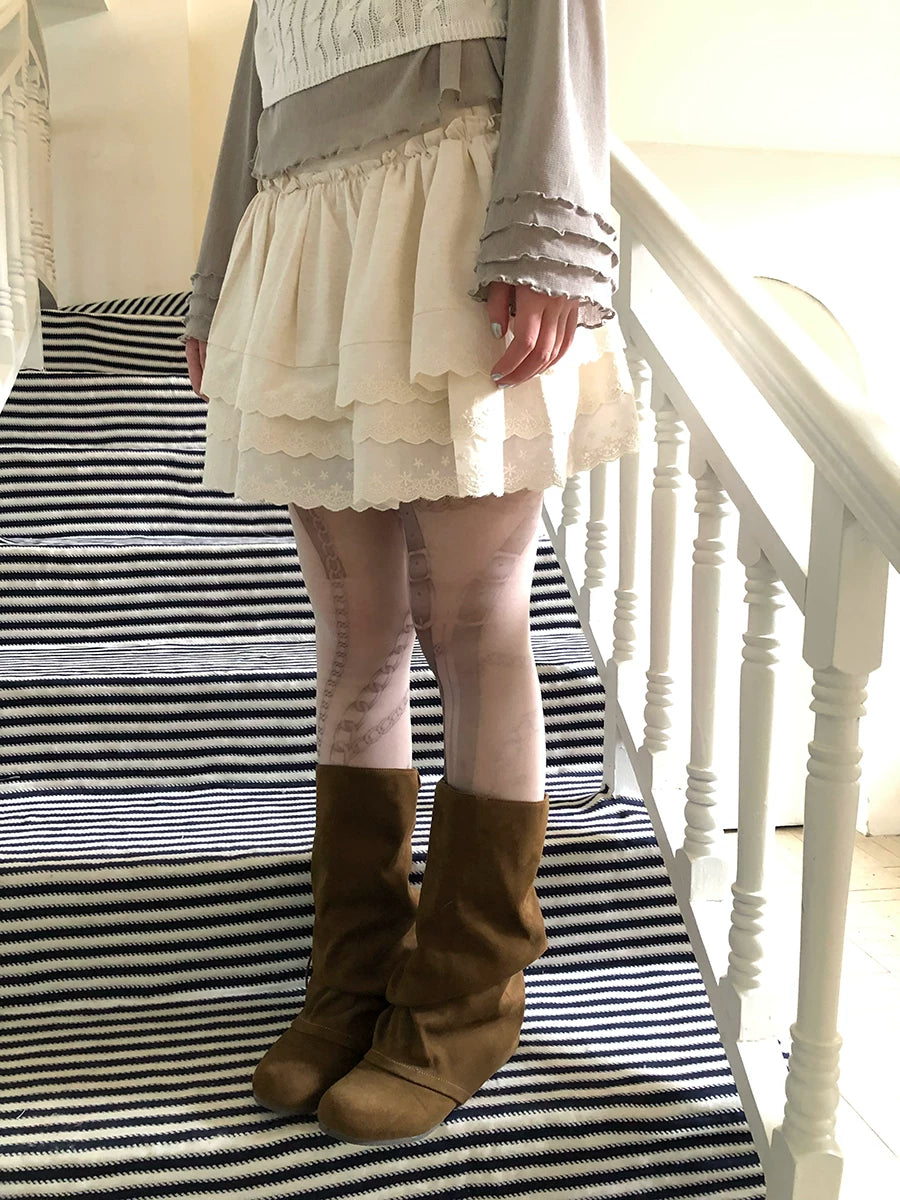 Ang: Project Vintage Lace Embroidered Skirt
