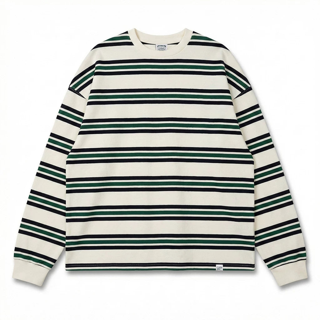 BPCALL Vintage Striped Versatile Long Sleeve