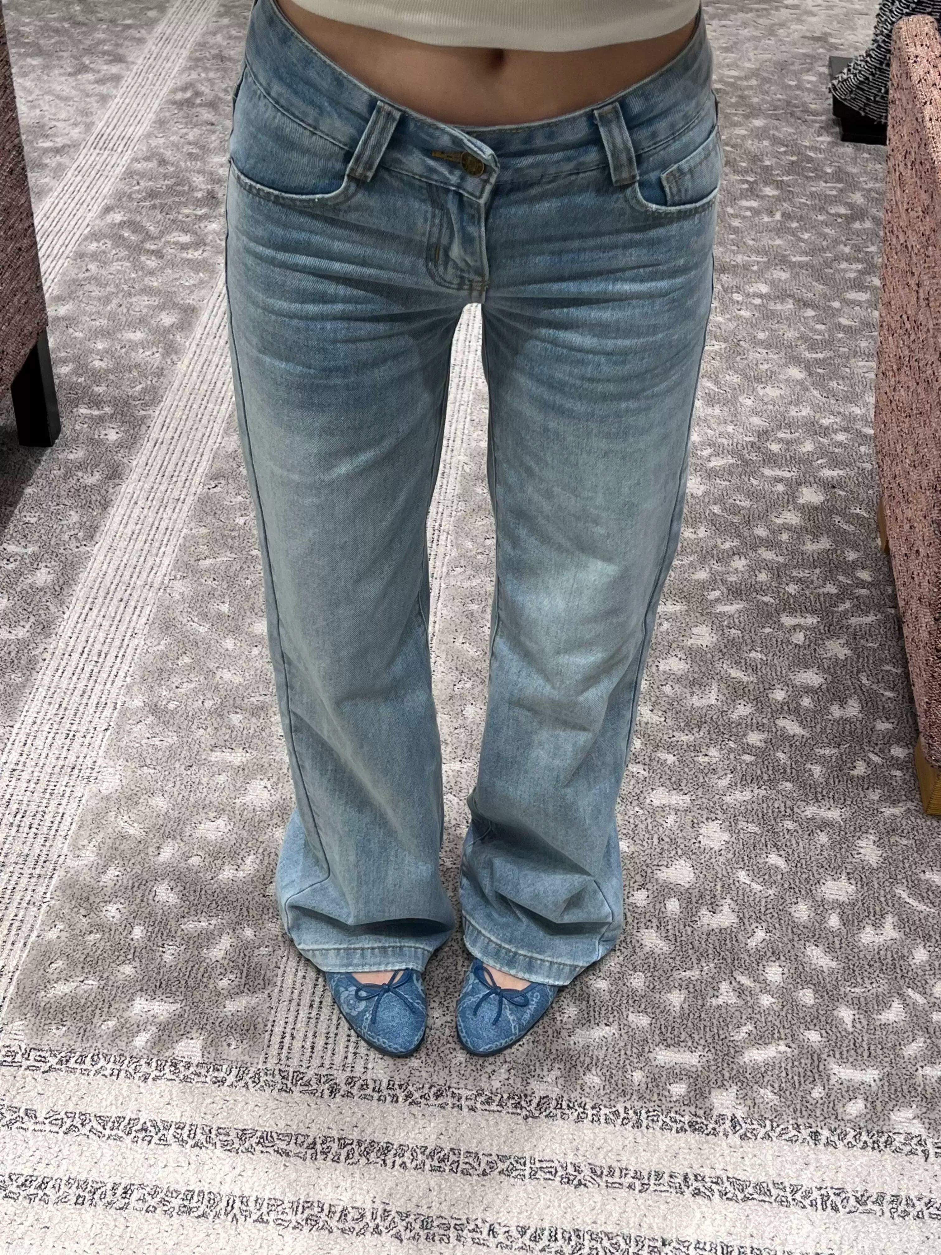 Popchee Low Waist Wide Leg Versatile Jeans