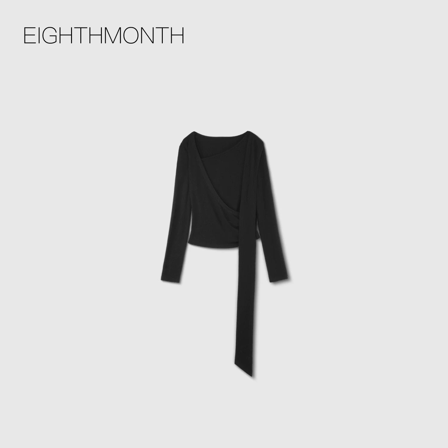 EIGHTHMONTH Skinny Neck Off Shoulder Slim Long Sleeves