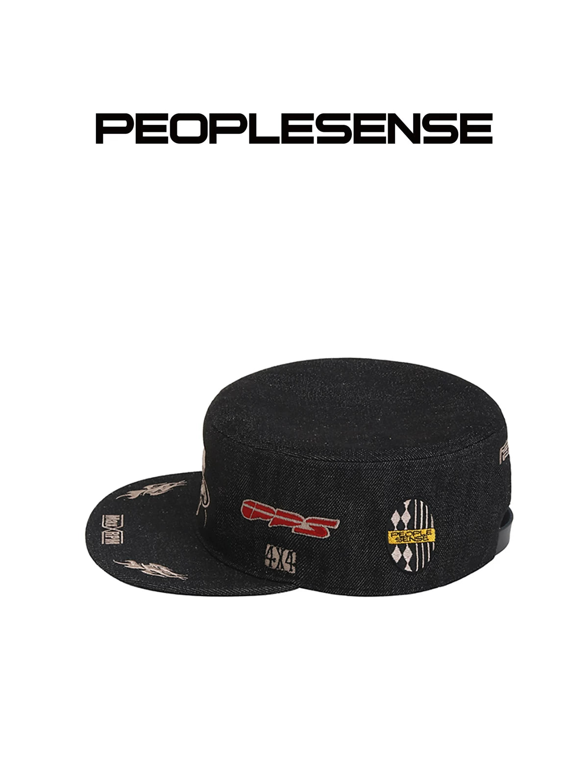 PEOPLESENSE Racing Elements Printed Embroidered Equestrian Cap