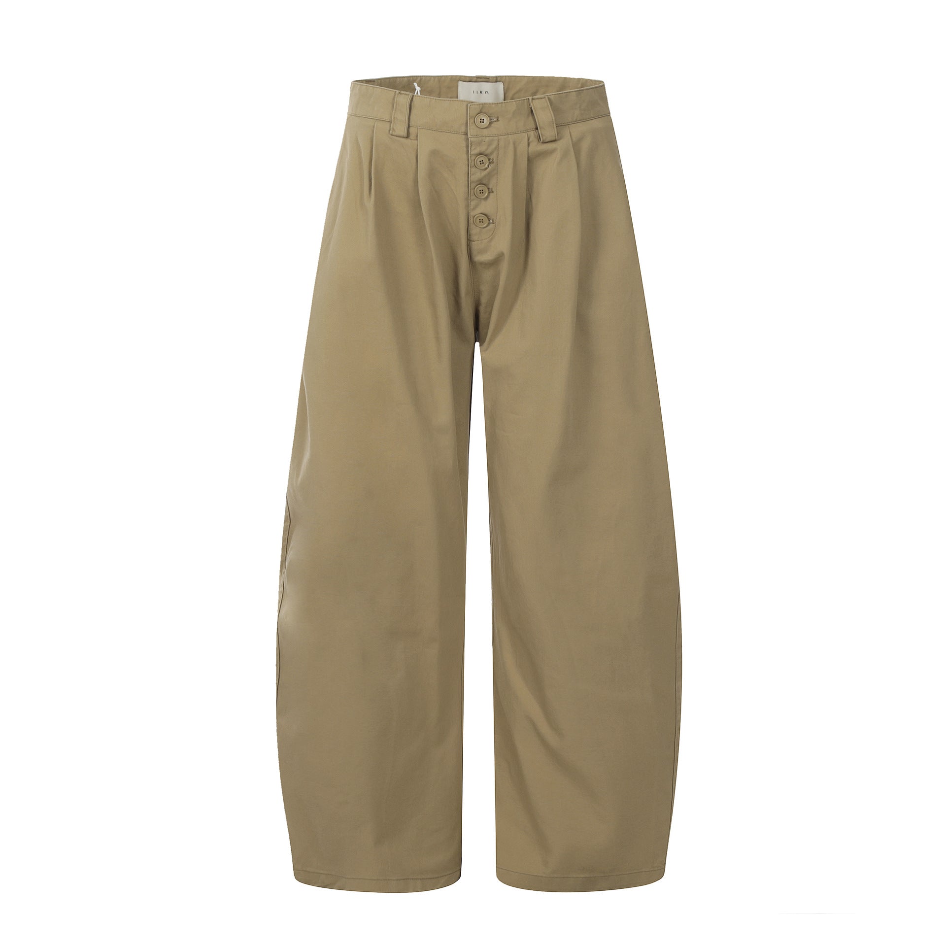 11KN button pleated three-dimensional tailoring scimitar pants