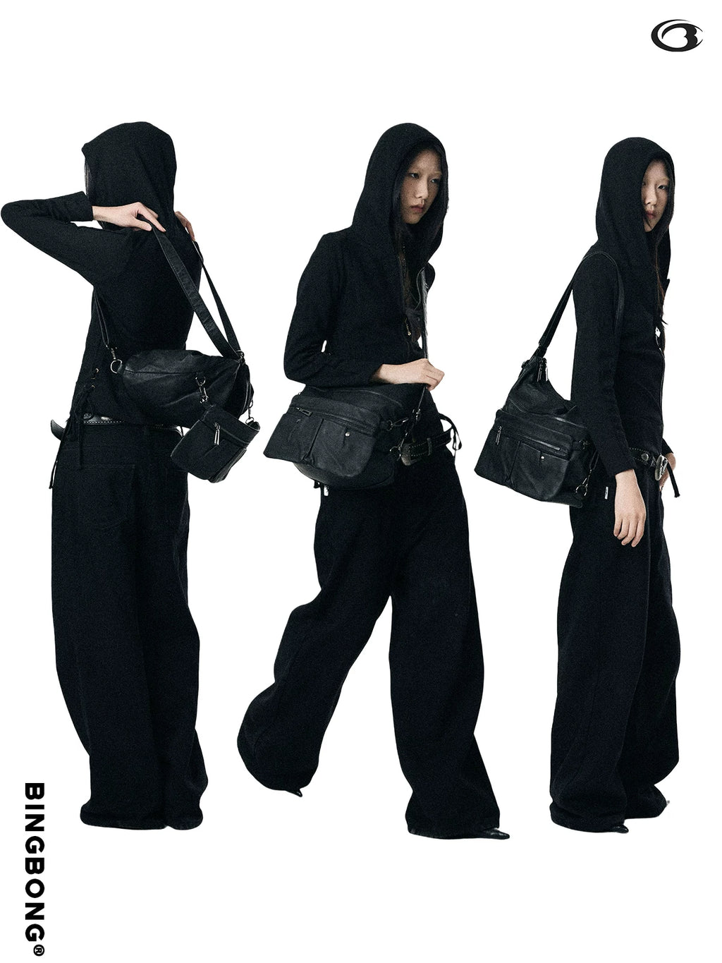 BINGBONG Tooling Zipper Messenger Tote Bag