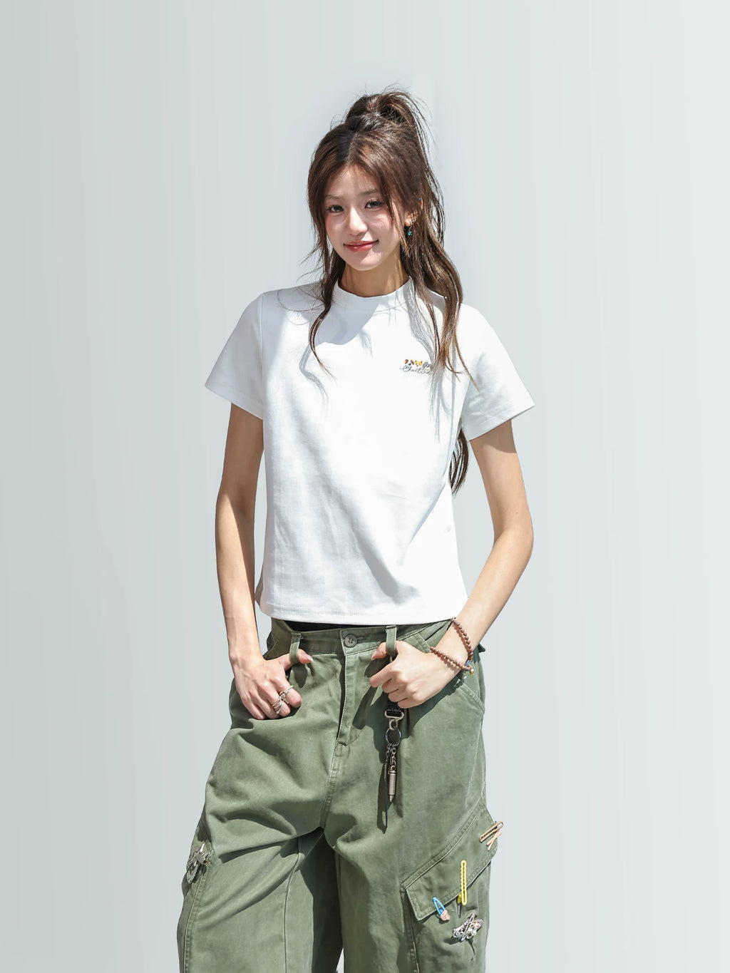 CHANT2nd Puppy Print Front Shoulder Tee
