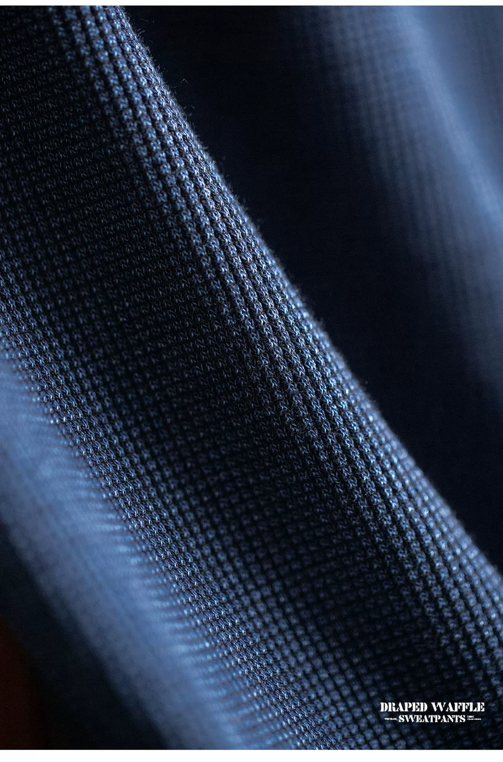 Madden retro knitted drape waffle loose straight casual sweatpants