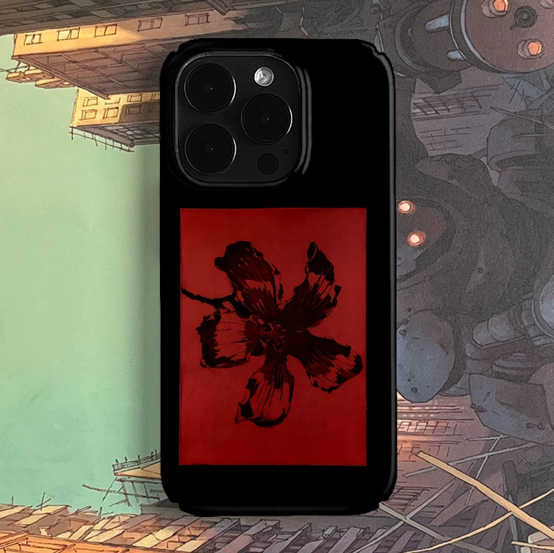 Pbcase Dark Flower Art High Sense Apple Phone Case
