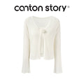Cantonstory Cardigan with Sling Vest Two-piece Set