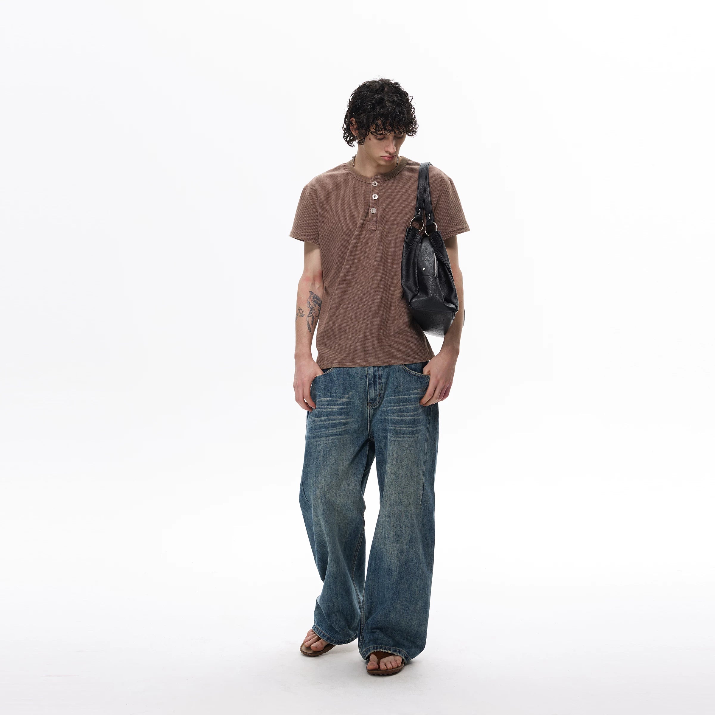 WLNEXT Henry Neck Polo Tee