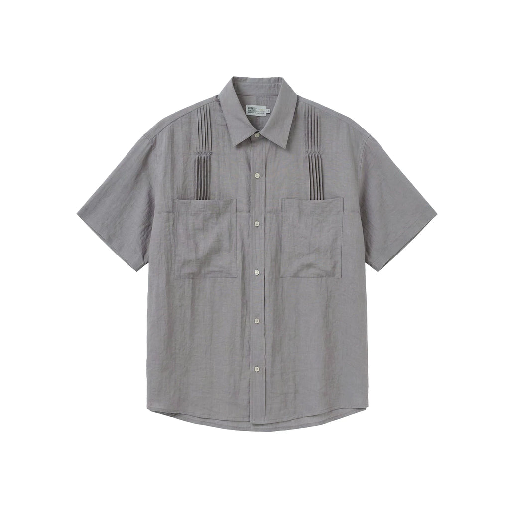 BUTTBILL Vintage Loose Lapel I-pleated Shirt