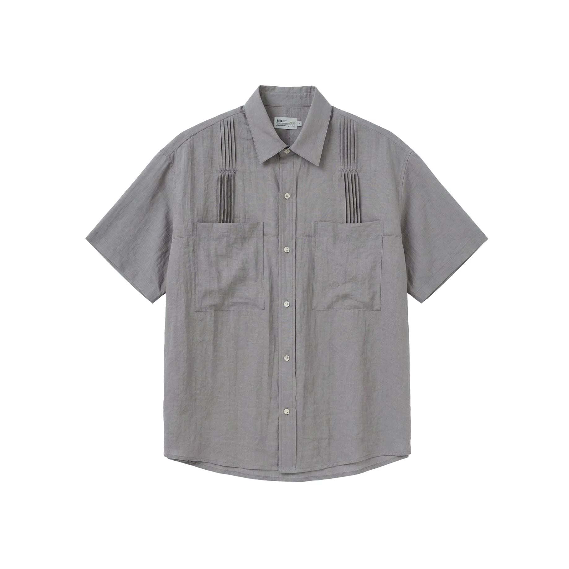 BUTTBILL Vintage Loose Lapel I-pleated Shirt