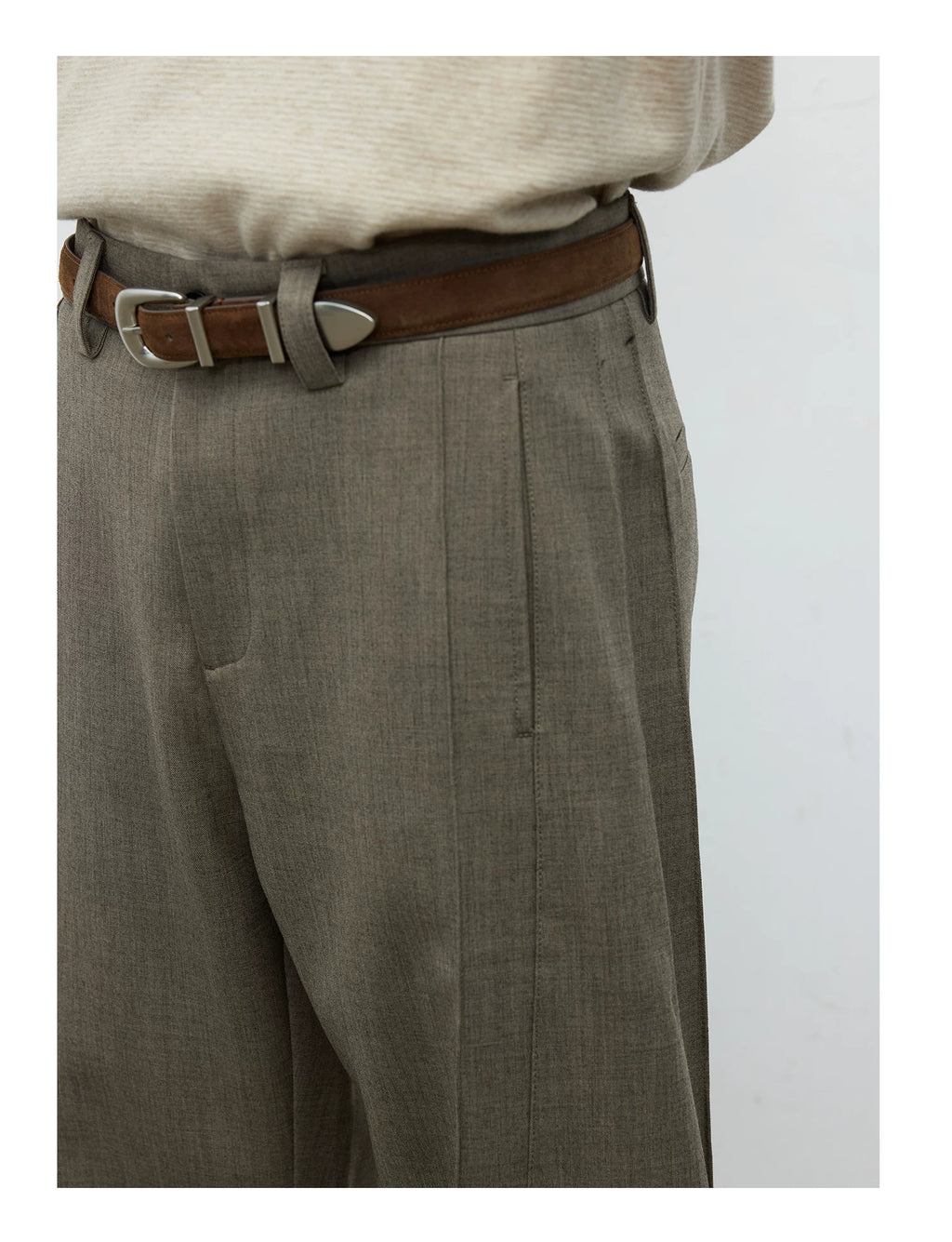 TERRAINCOGNITA Pinch Pleated Silhouette Casual Versatile Trousers