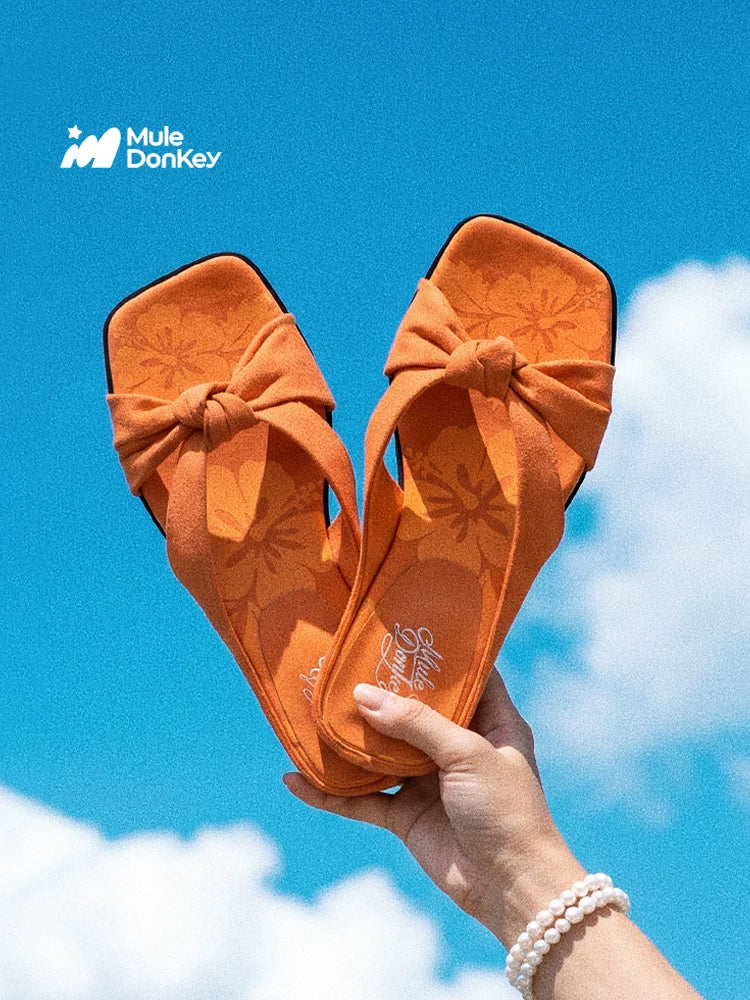 Donkey Wedges with Bow and Sandals
