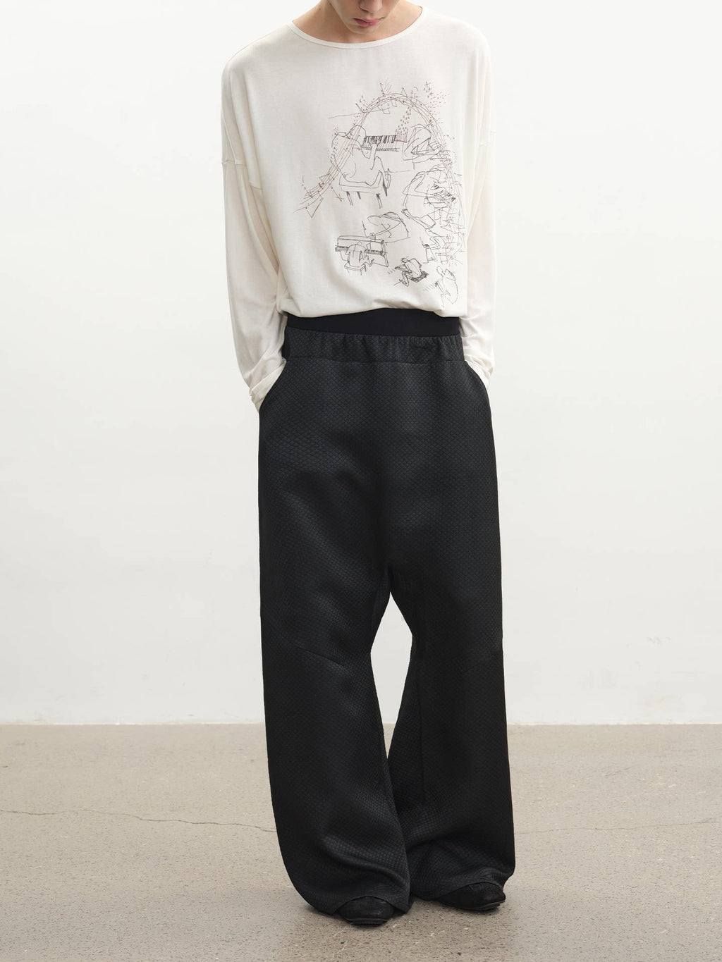 JCAESAR Piano Music Print Long Sleeve