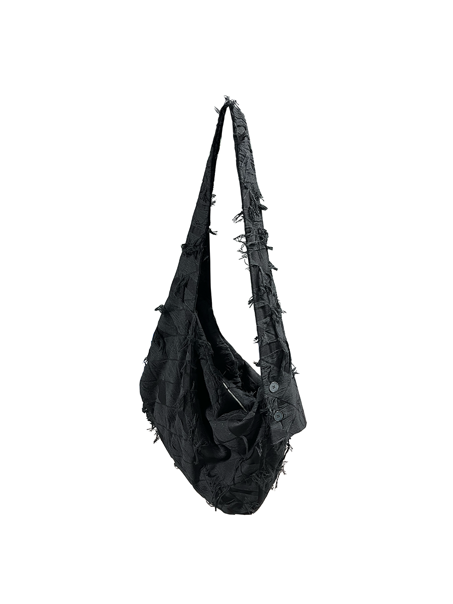 JCAESAR Fringed Rhombus Messenger Bag