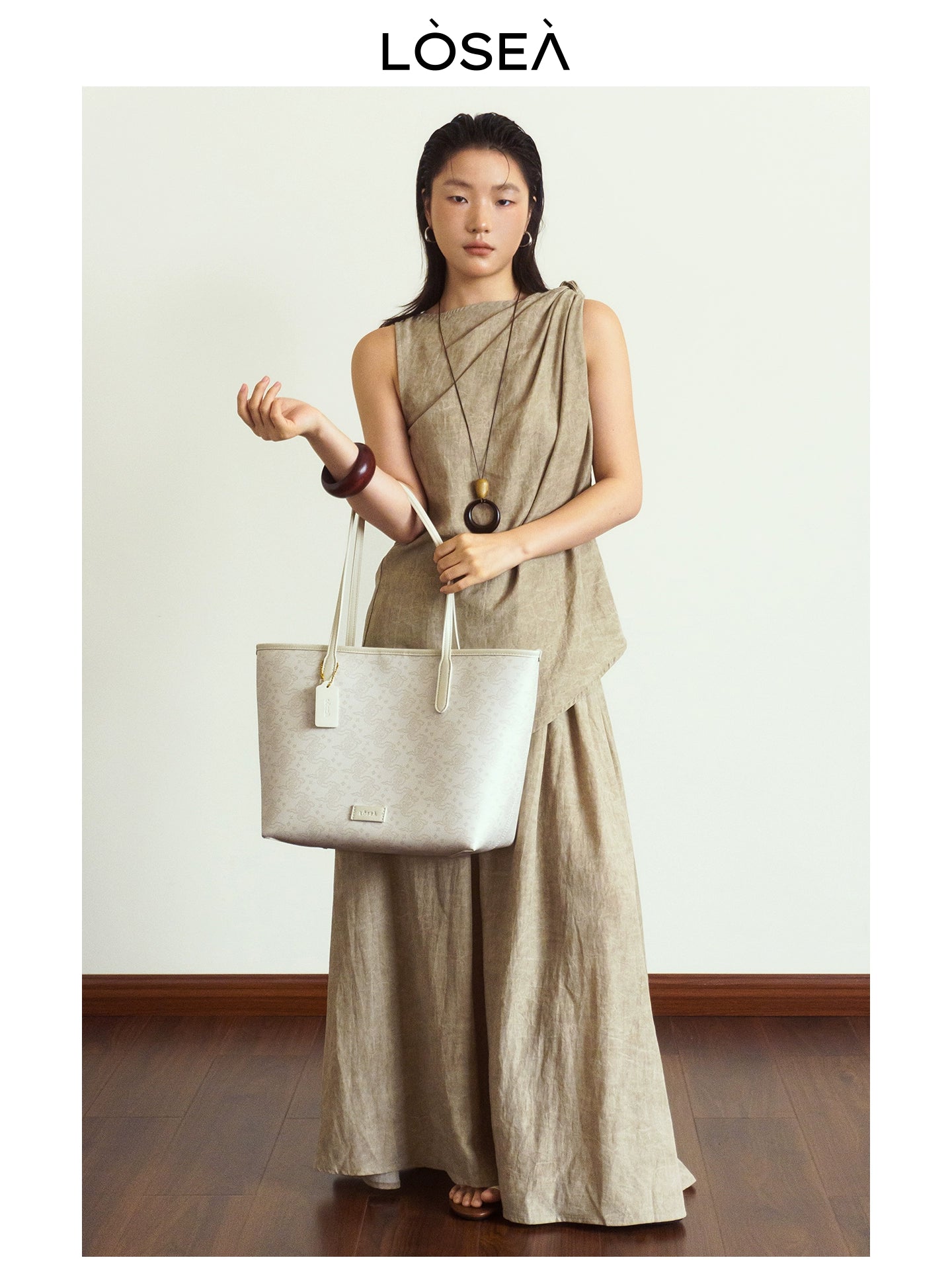 LOSEA Ruyi Moire Casual Simple Tote Bag