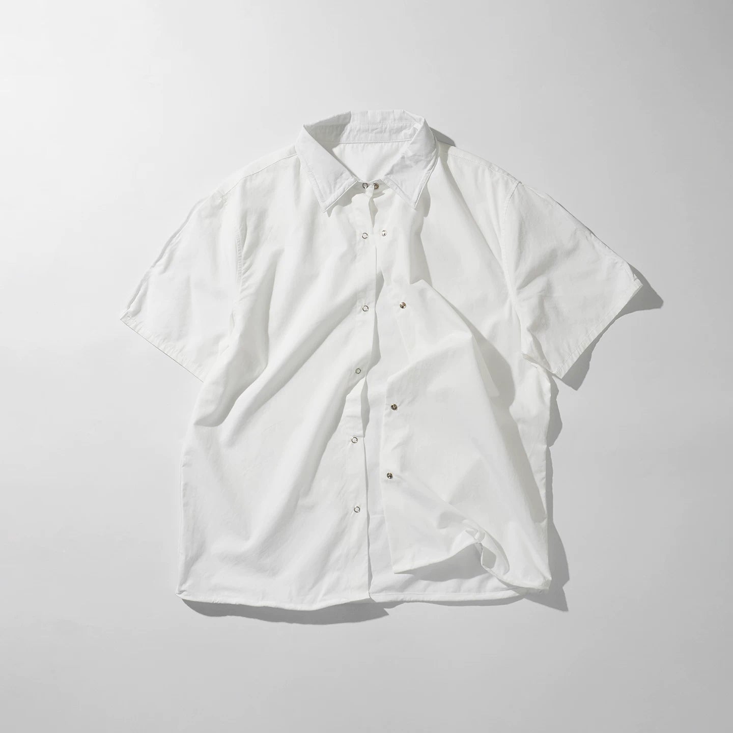 Borrowed Project Casual Square Neck Short Sleeve Shirt