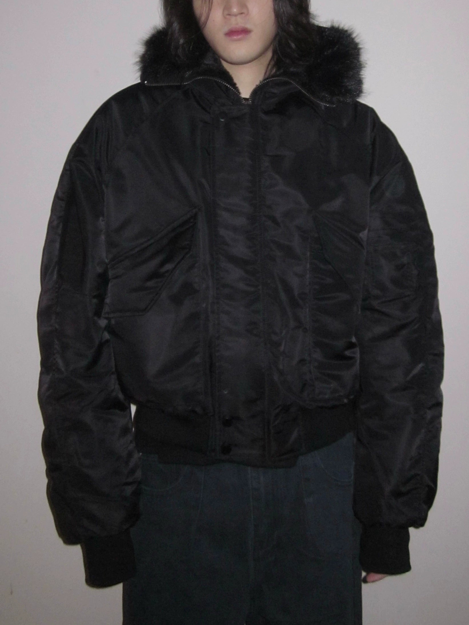 URRRGE Vintage Fur Collar Hooded Jacket