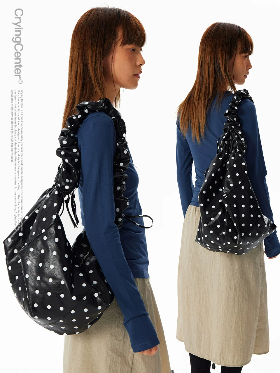 CryingCenter Retro Drawable Messenger Bag