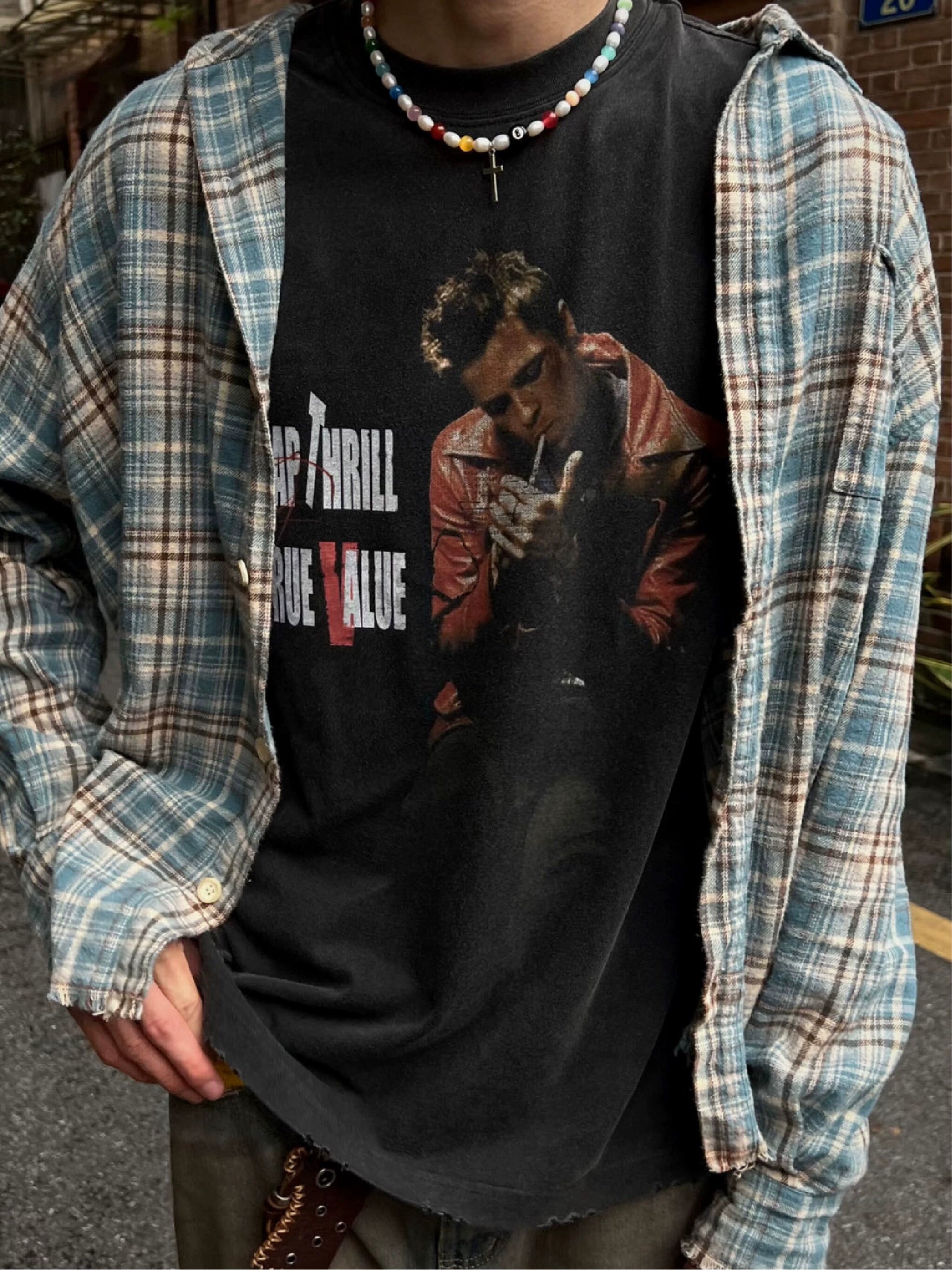 CSENMADE Fight Club Print Casual Tee