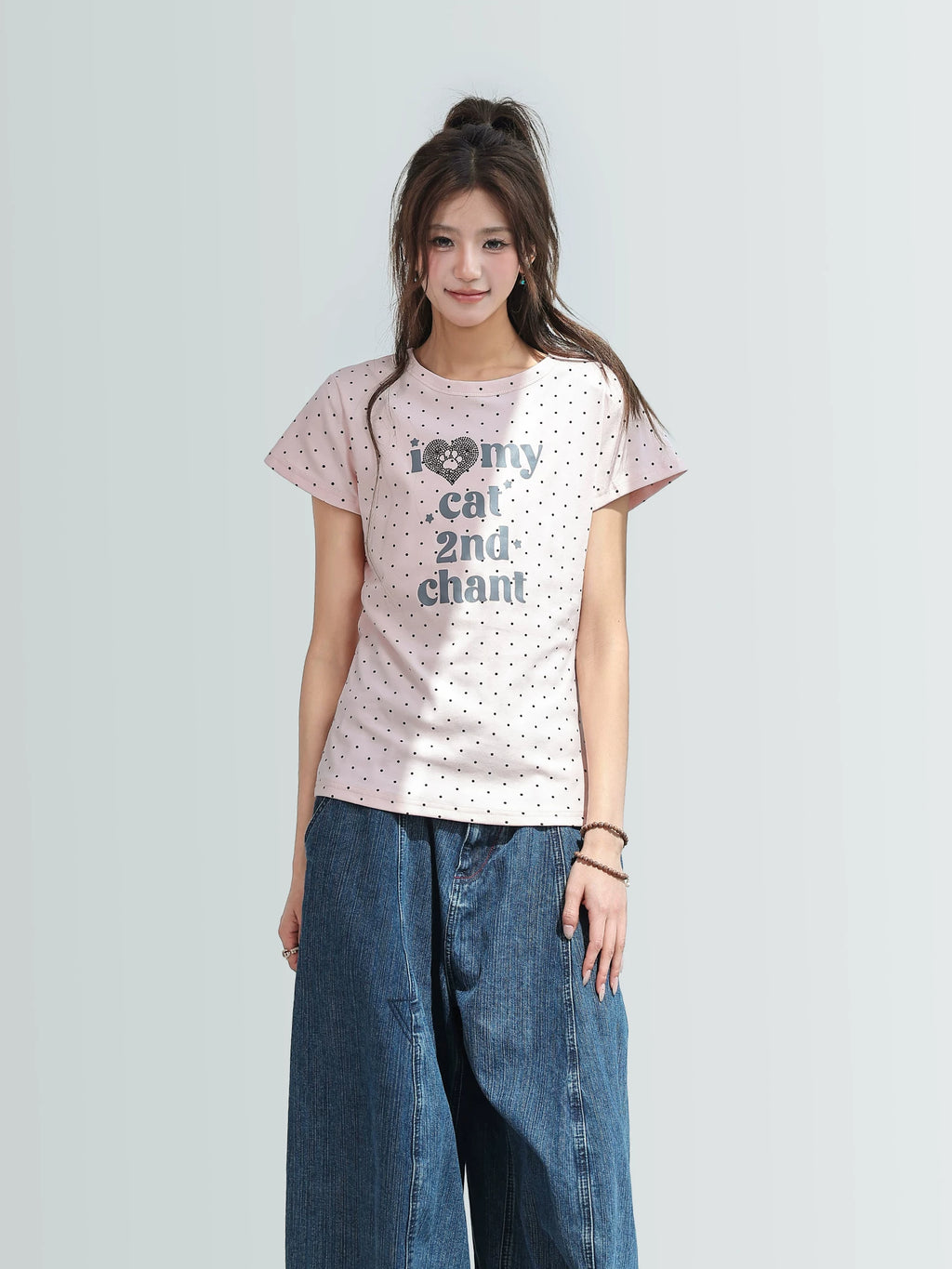 CHANT2nd Hot Drill Polka Point Front Shoulder Tee