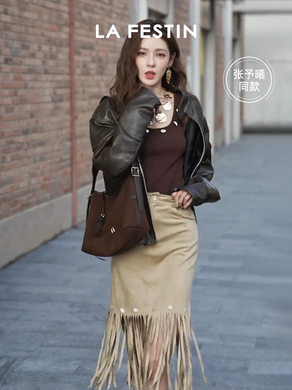 La Festin Suede Underarm Crossbody Bag
