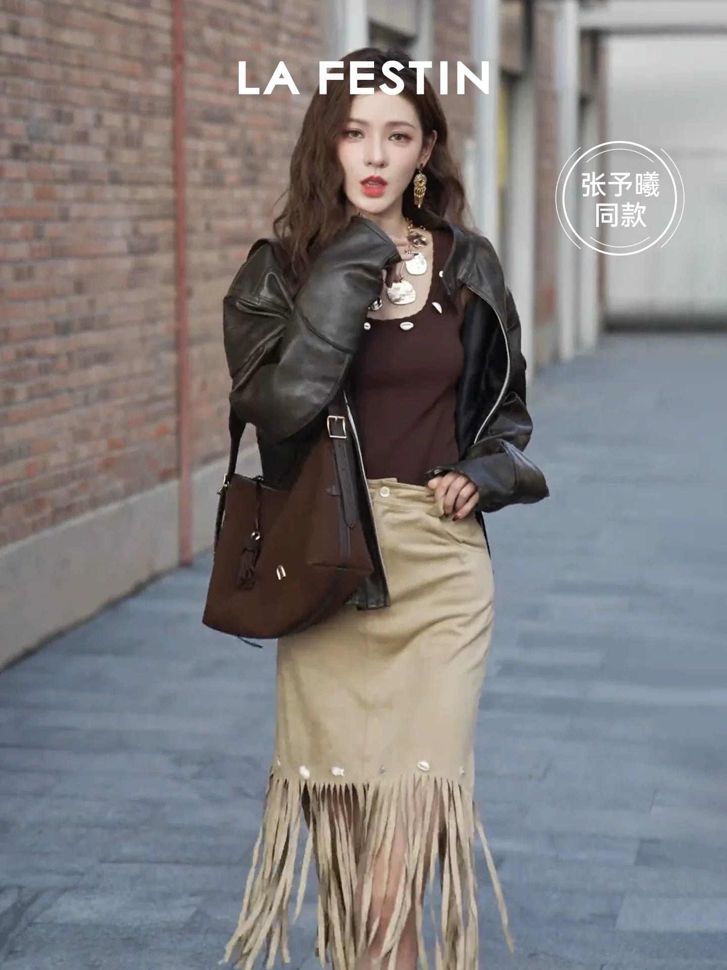 La Festin Suede Underarm Crossbody Bag