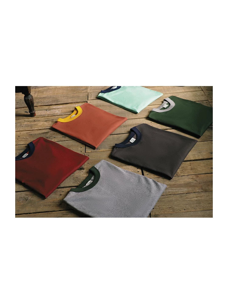 BPCALL Vintage Casual Flip Sleeve Tee