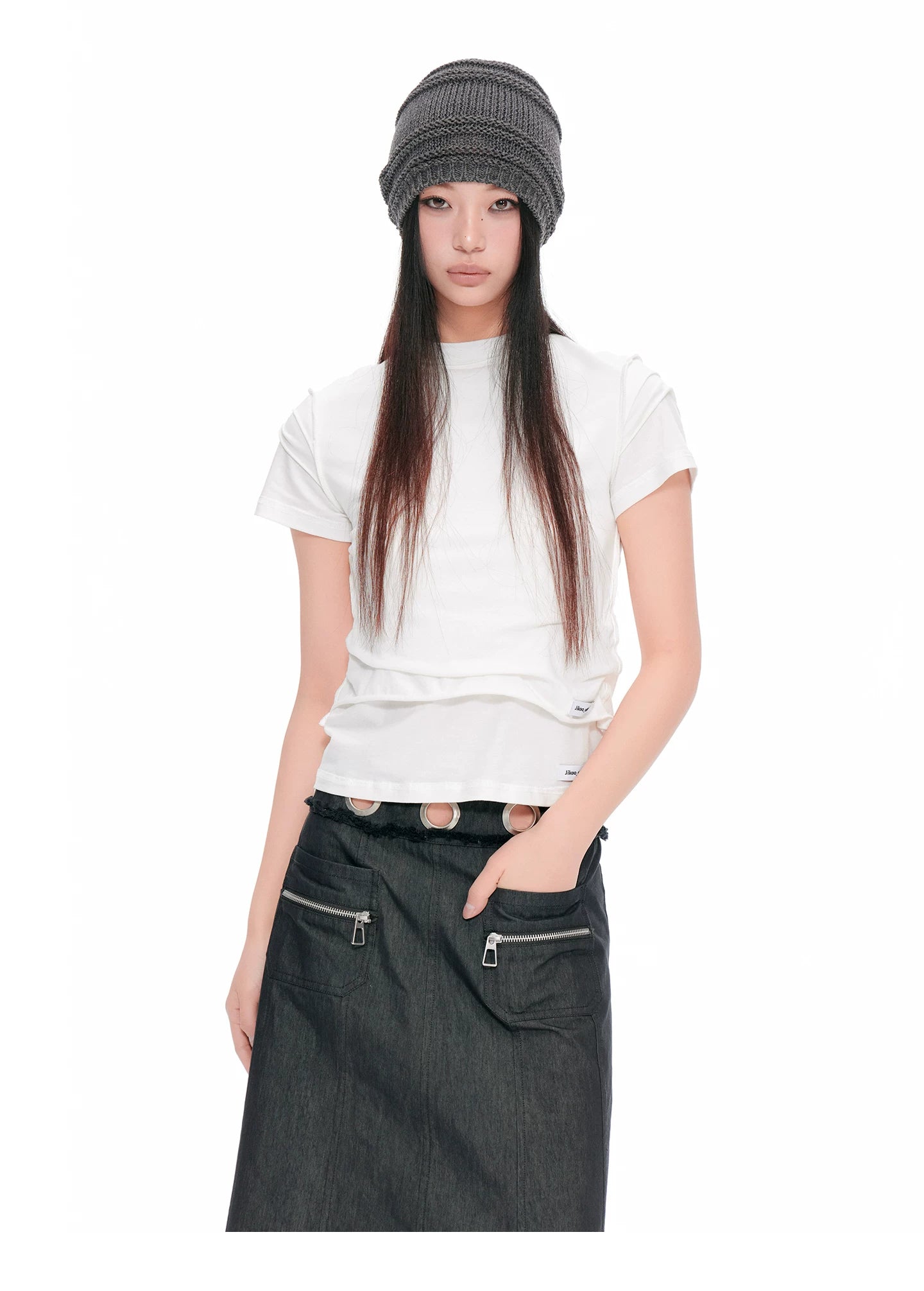 JIKOO Rule Pleated Multi-level Tee