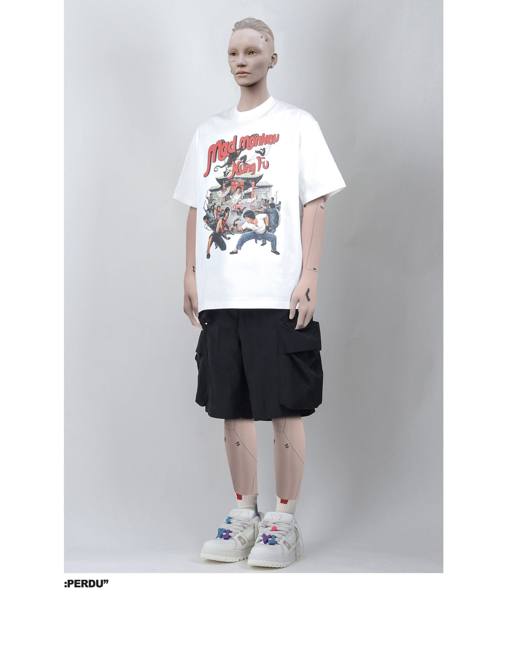 PERDU Retro Digital Printing Loose Tee