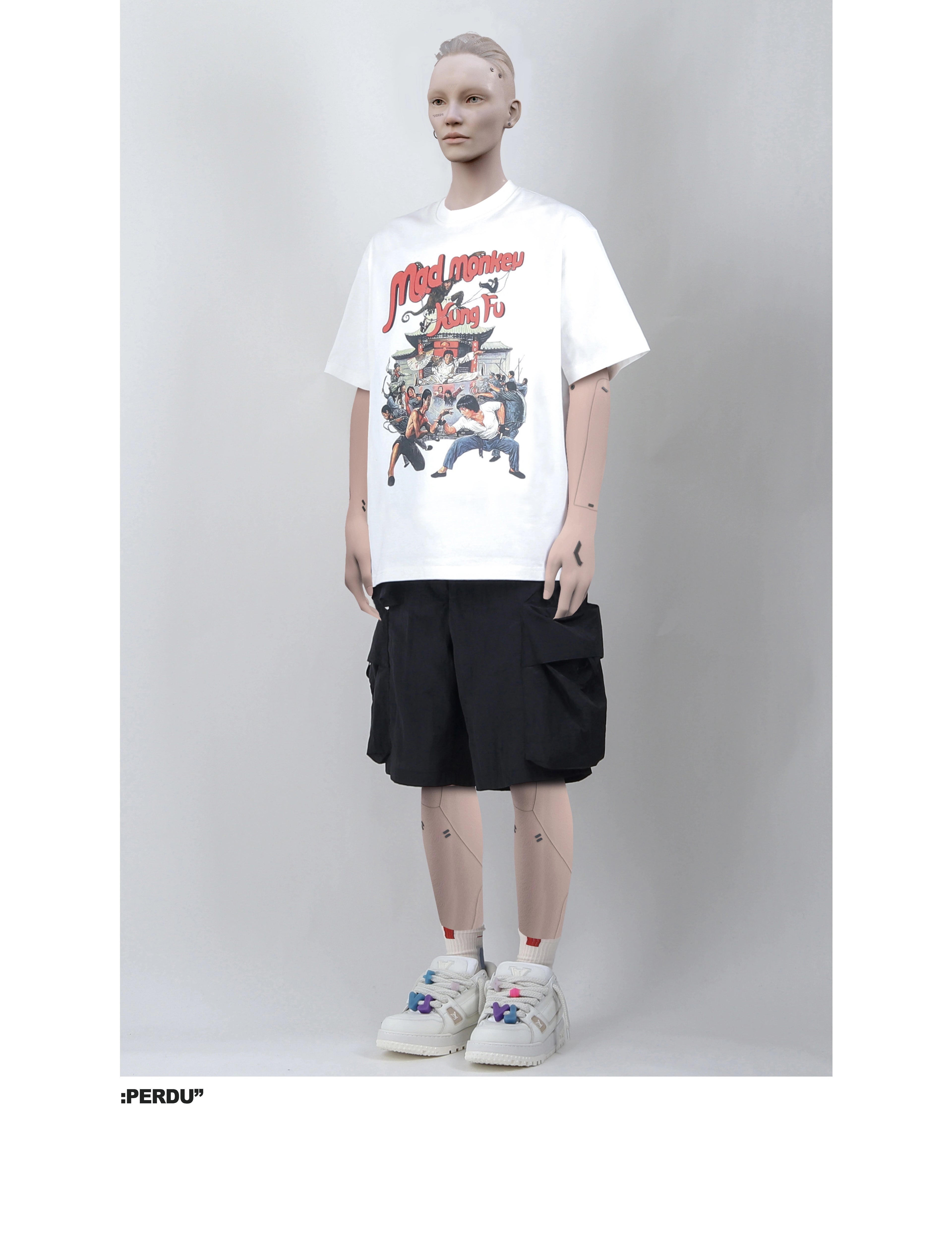 PERDU Retro Digital Printing Loose Tee
