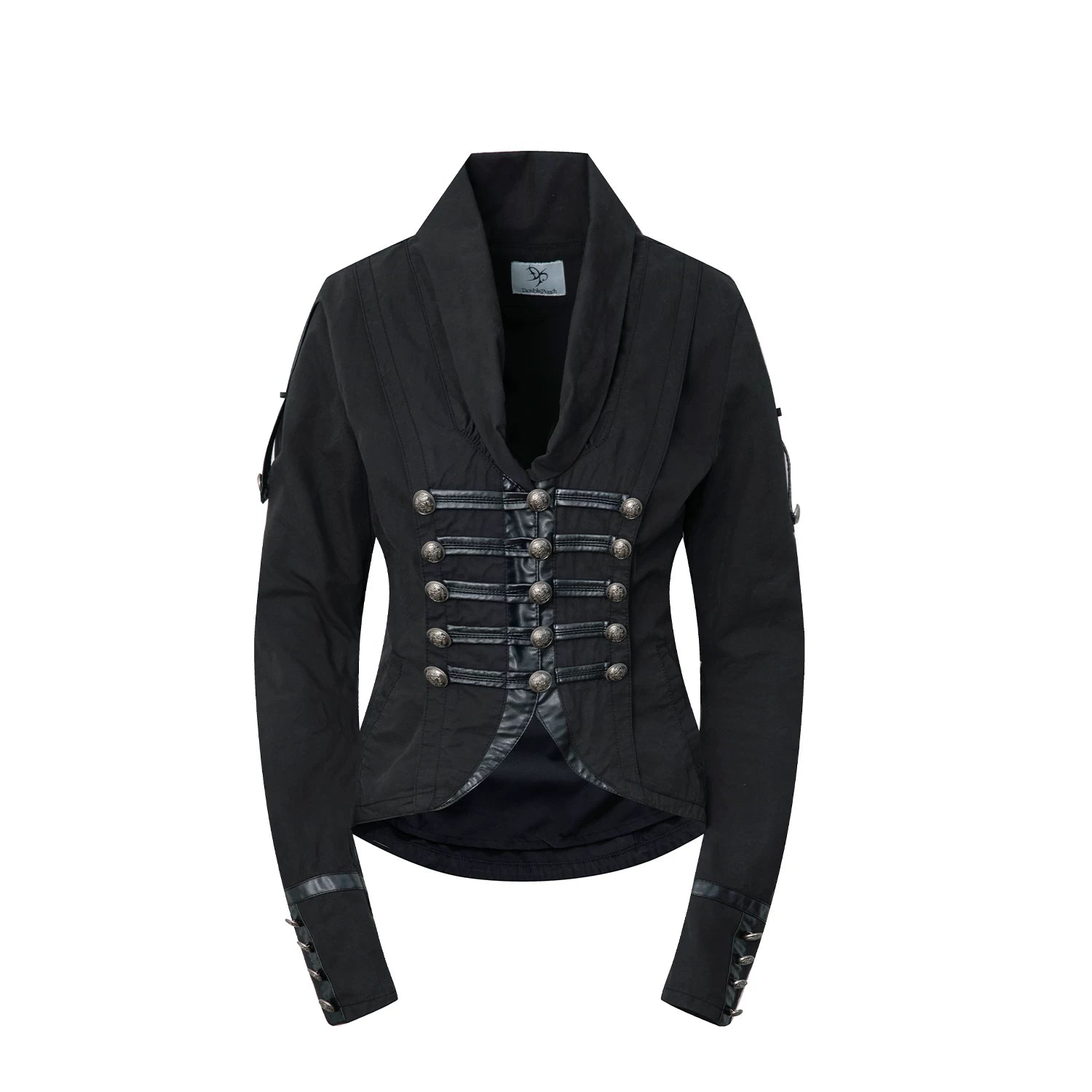 DoublePunch Leather Short Long-sleeved Jacket