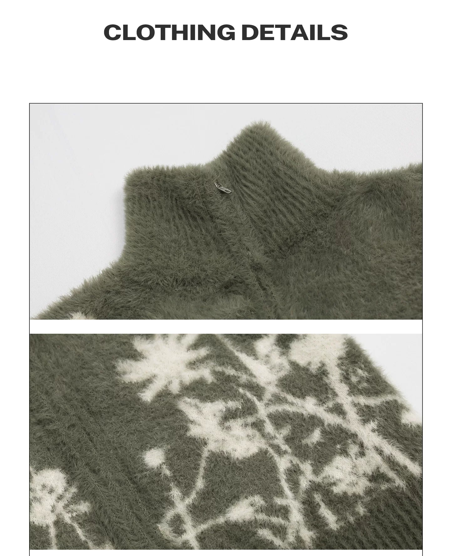 Girlyhalo Vintage Turtleneck Knitted Sweater Jacket
