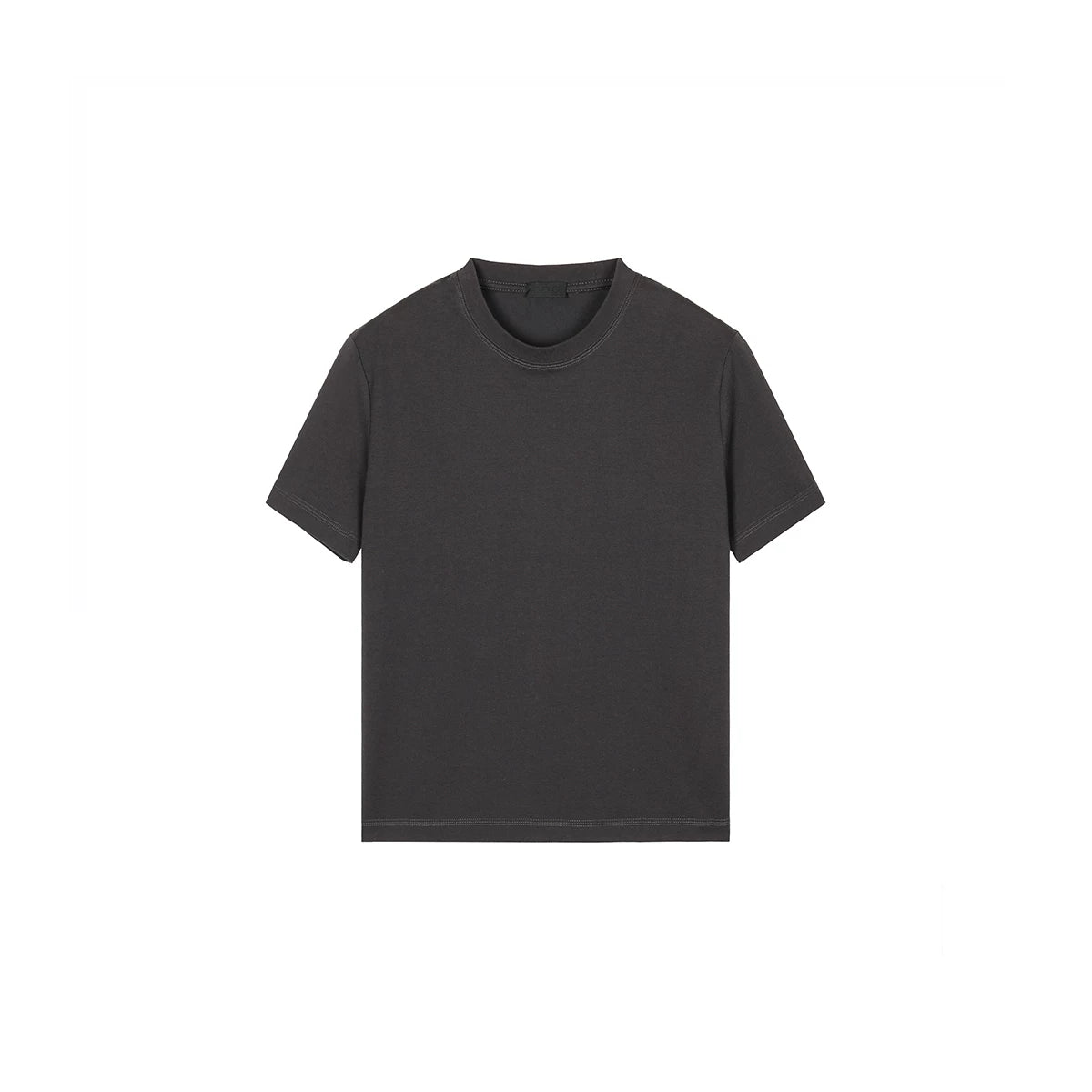 PLUS NO LOGO Retro Casual Simple Shoulder Tee