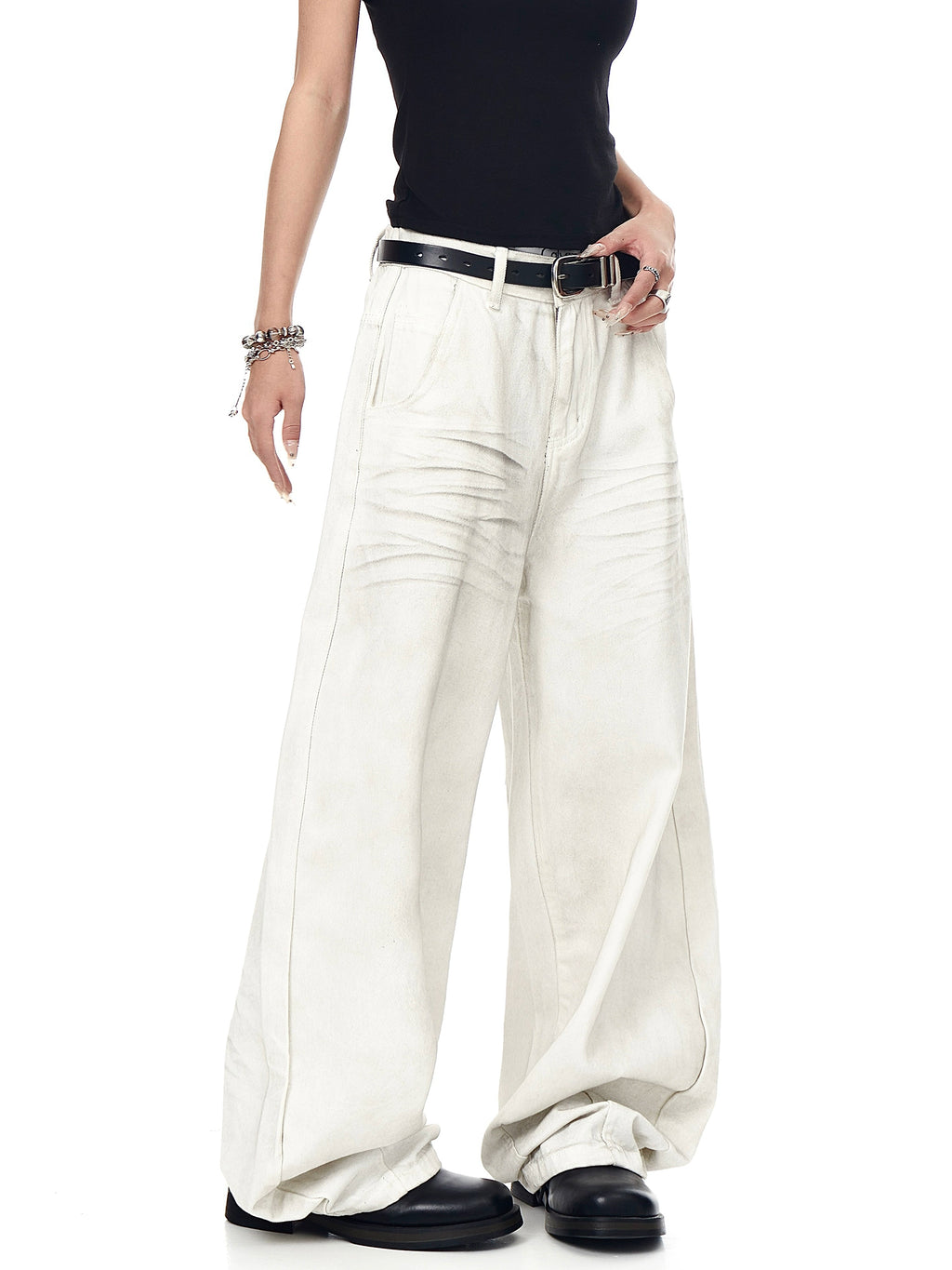 BLACKLISTS High Street Dirty Old Cat Beard Scimitar Jeans