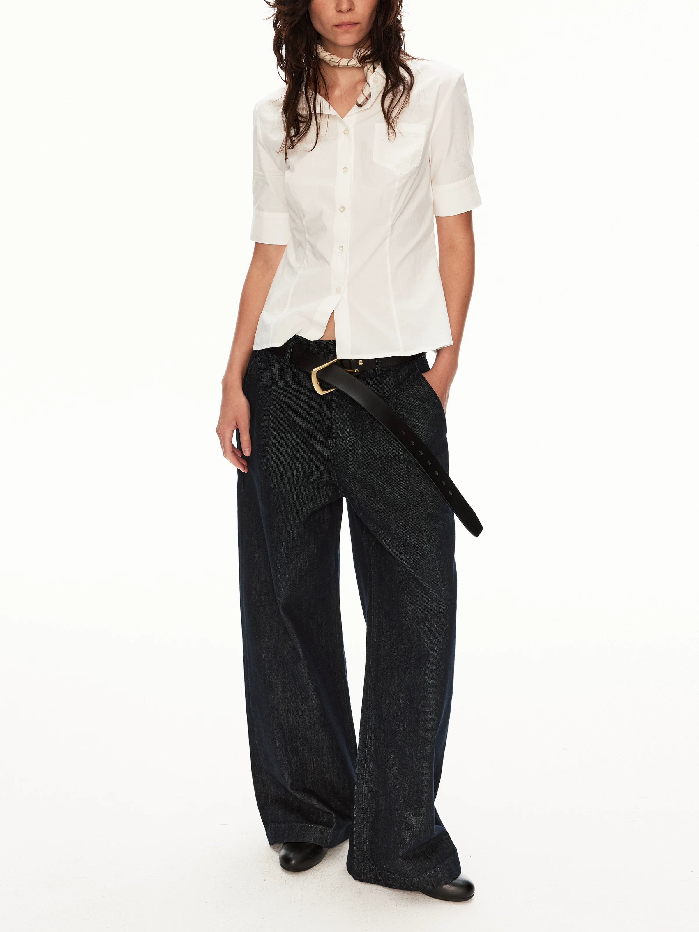 MADWITCH Minimalist Waistless Loose Straight Jeans