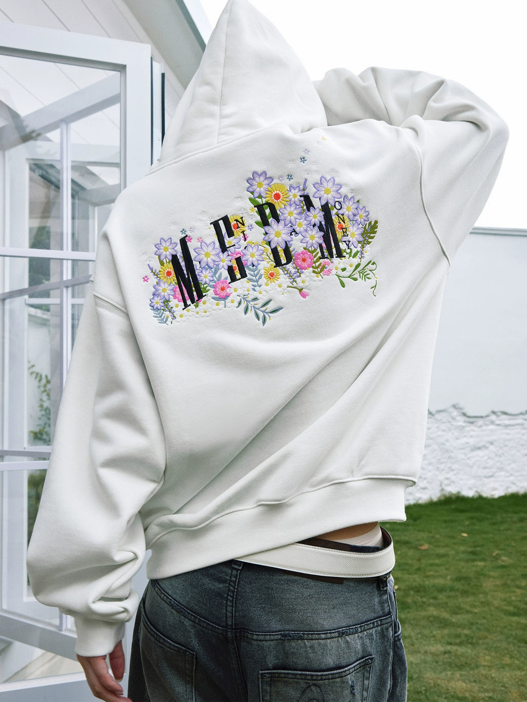 MEDM Simple Embroidered Casual Hooded Sweater