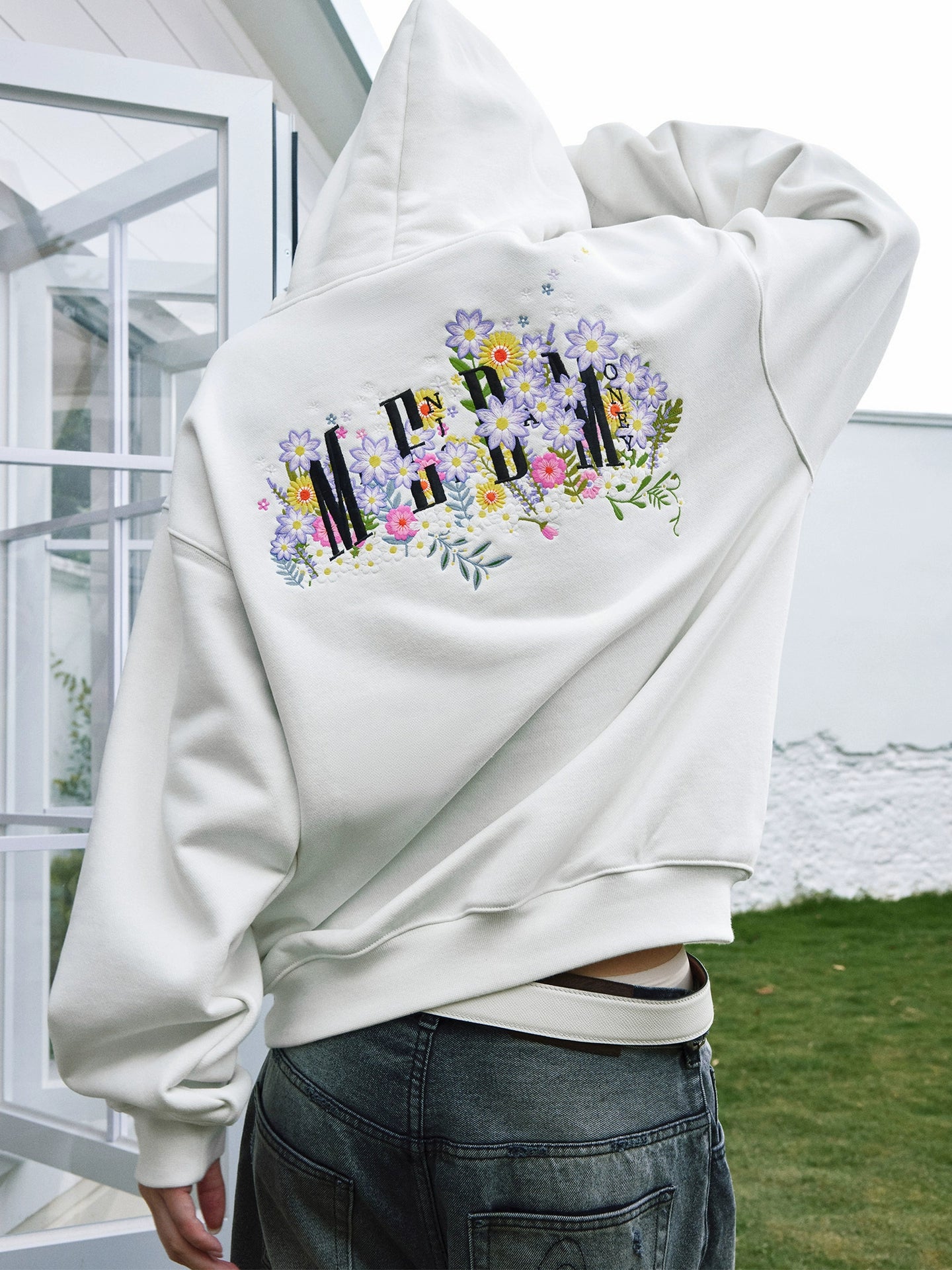 MEDM Simple Embroidered Casual Hooded Sweater
