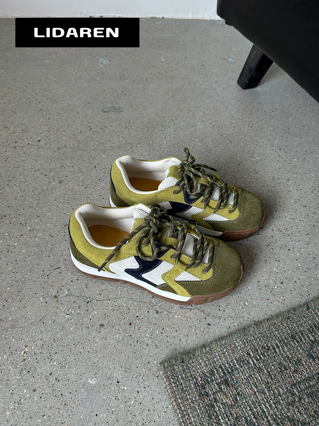 Lidaren Produced Leather Platform Outdoor Breathable Casual Sneakers