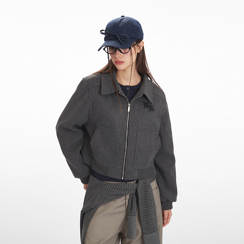 Nariele Vintage Short Versatile Slim Shoulder Jacket