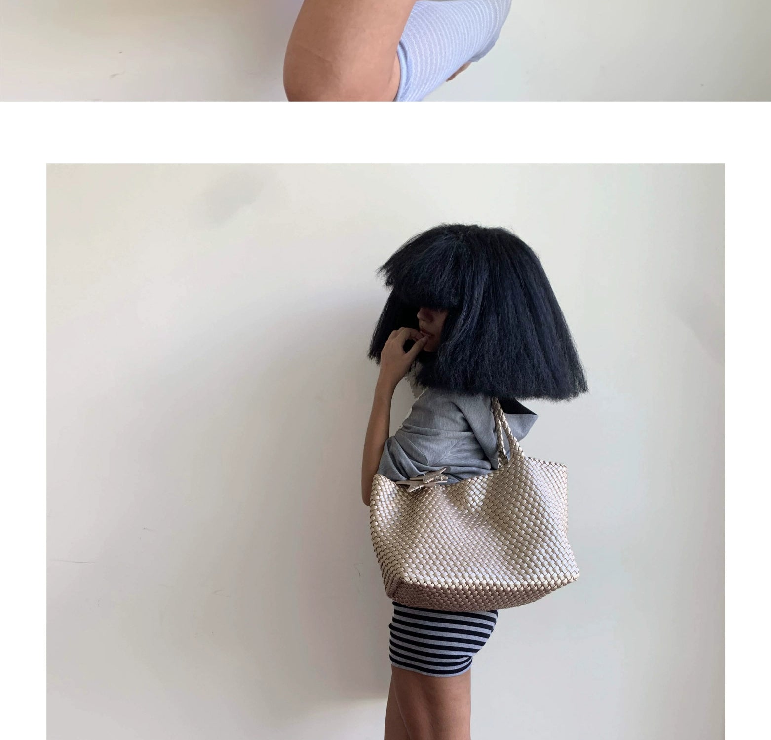 ECODAY Woven Tote Shoulder Carry Large Capacity Bag