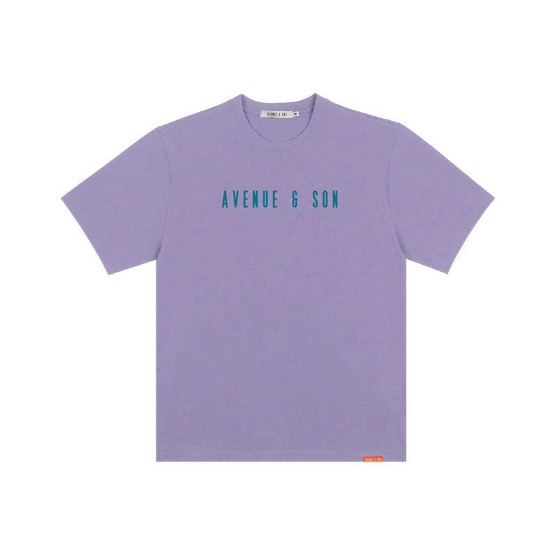 AVENUESON Crew Neck Loose Casual Simple Letter Tee