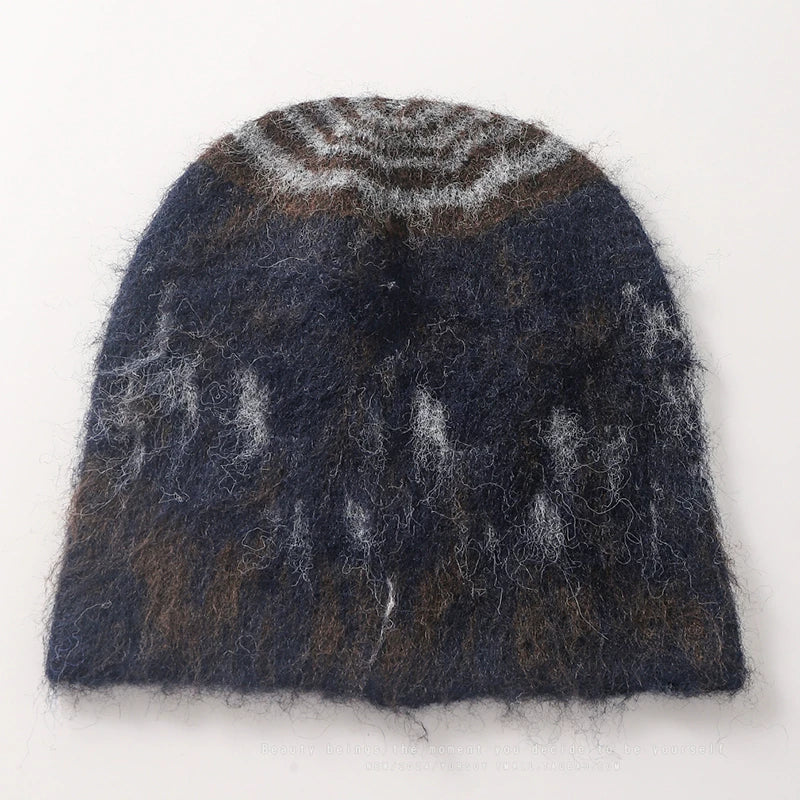 YORSOY Retro Tie-dye Knitted Wool Hat