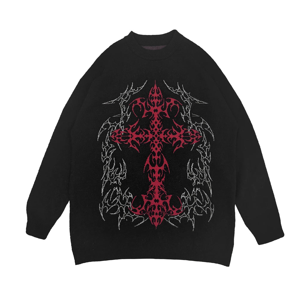 WETBODY Loose Crew Neck Casual Sweater