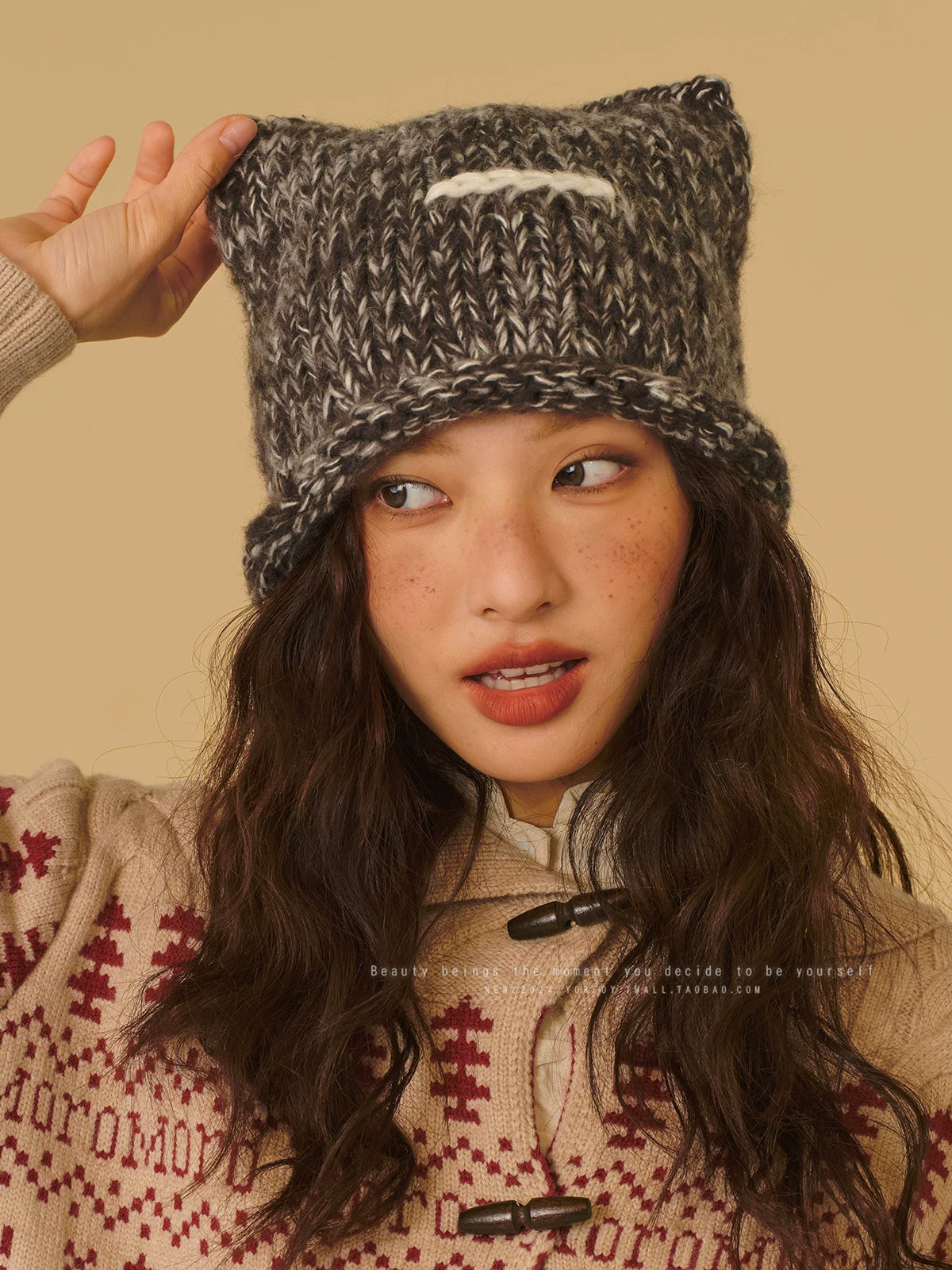 YORSOY Vintage Knitted Thermal Beanie
